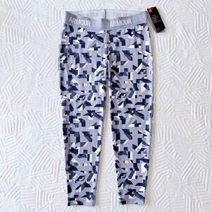 Under Armour Girls' HeatGear Printed Ankle Crop Leggings Size Youth XL
